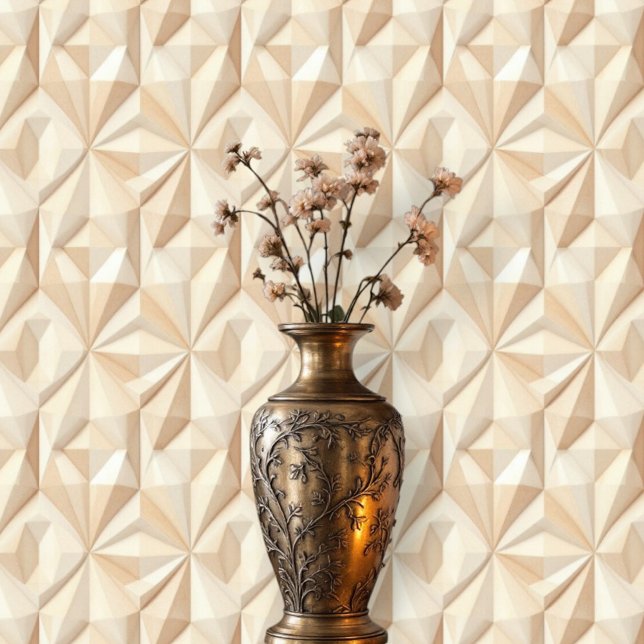  Geometric Harmony Beige Wallpaper (Creator Uploaded)