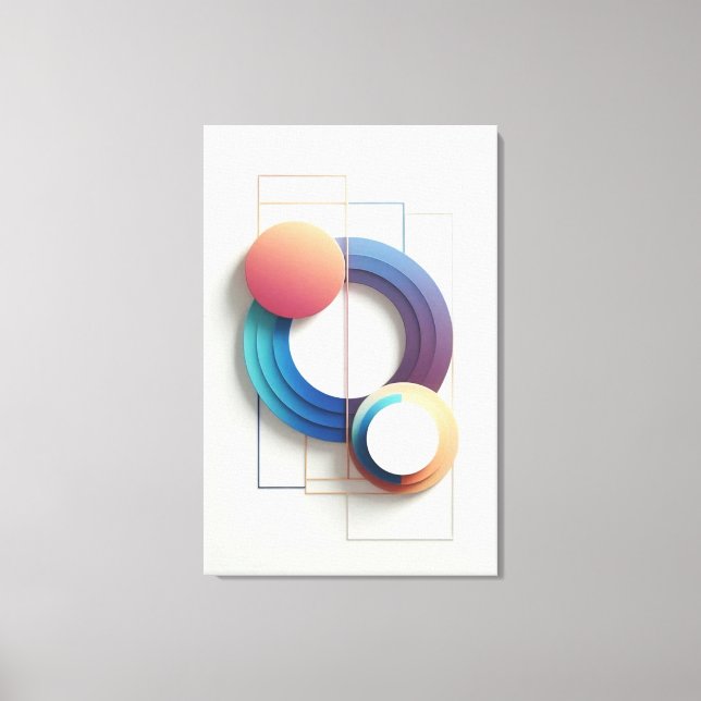 Geometric Harmony Canvas Print (Front)