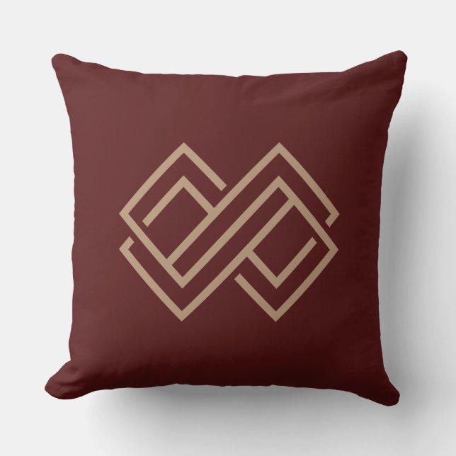 Geometric Harmony Cushion with dark background (Front)