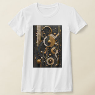 Geometric Harmony in 3D Micro Mosaic T-Shirt