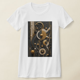 Geometric Harmony in 3D Micro Mosaic T-Shirt