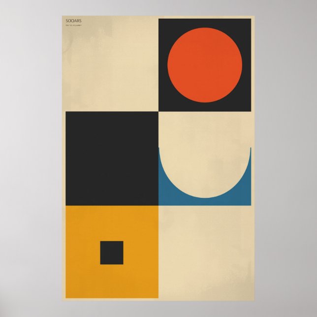 Geometric Harmony - Minimalist Abstract Shapes Poster (Front)