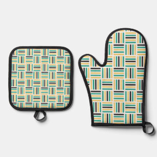 Geometric Harmony Oven Mitts & Pot Holders Set