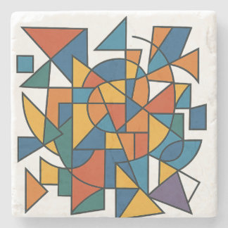 Geometric Harmony Stone Coaster