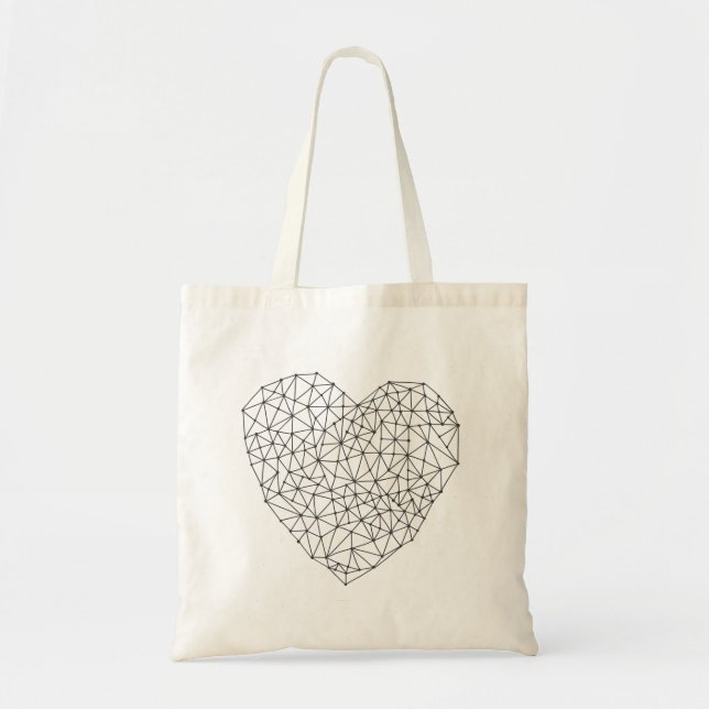 Geometric heart tote bag (Front)
