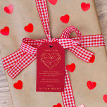 Geometric Heart Valentine's Day Bridal Shower Gift Tags<br><div class="desc">Say thank you in style with these trendy bridal shower gift tags. The design is easy to personalise with your special event wording and your guests will be thrilled when they receive these fabulous gift tags. Matching items can be found in the collection.</div>