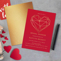 Geometric Heart Valentine's Day Bridal Shower