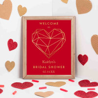 Geometric Heart Valentine's Day Bridal Shower