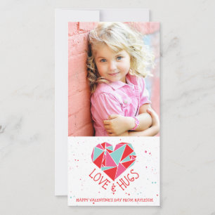 Geometric Heart Valentine's Day Photo Card