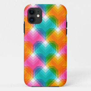 Geometric hearts in psychedelic colours (1) Case-Mate iPhone case