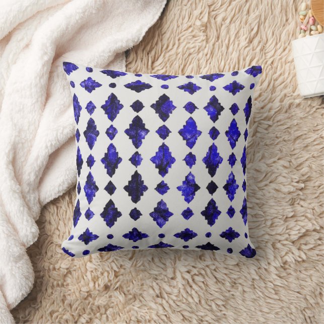 Geometric Heritage Moroccan Style Throw Pillow (Blanket)