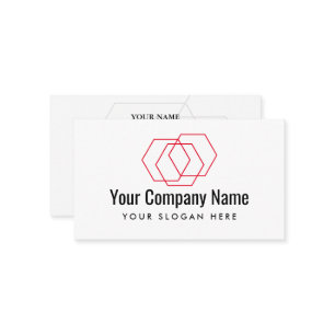 Geometric hexagon logo business card template