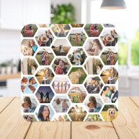 Geometric Hexagon Pattern Photo Collage