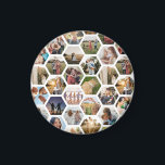 Geometric Hexagon Pattern Photo Collage Magnet<br><div class="desc">Create your own photo collage magnet. This design features a template picture arrangement in a hexagon geometric pattern</div>
