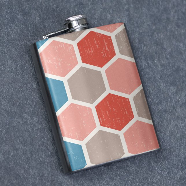 Geometric Hexagon Shapes  Hip Flask (FLASK)