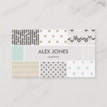 Geometric Hipster Patterns Business Card