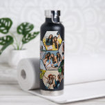 Geometric Honeycomb | 7 Photo Collage & Monogram Water Bottle<br><div class="desc">7 photo collage framed in a honeycomb shape with your choice of personalisation. There are a lot of water bottles out there! Make yours truly yours using Instagram photos or your own artwork & designs. Or by choosing one of our already available designs. If you need any help making your...</div>