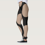 Geometric Huge Spots any Colour on Black Leggings<br><div class="desc">This unique two-colour design shows huge dots that you can recolor any way you like. The rest is solid black and can not be adjusted. By default the dots are coloured light latte/brown, to indicate a skin colour. From a distance it will look rather cool, and you can pretty easily...</div>