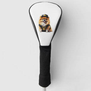 Geometric Husky Face Modern Art Design Golf Head Cover
