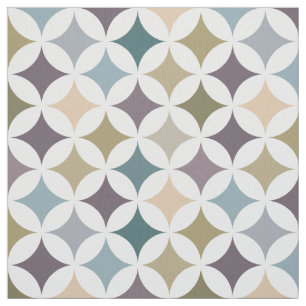 Geometric Hypocycloid Pattern Fall Colours Fabric