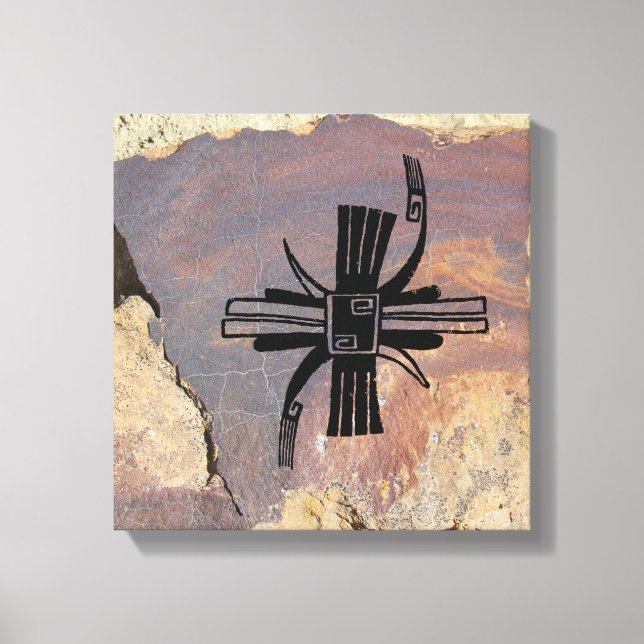 Geometric Image, mimbres Pottery Design Canvas Print (Front)