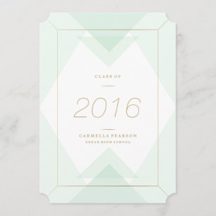 Geometric in Mint Graduation Announcement