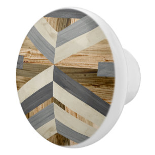 Geometric Inlay Ceramic Knob