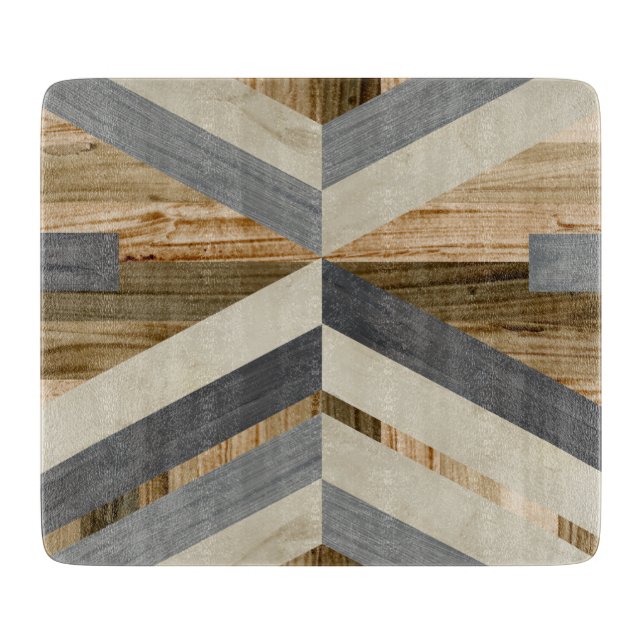 Geometric Inlay Cutting Board (Front)