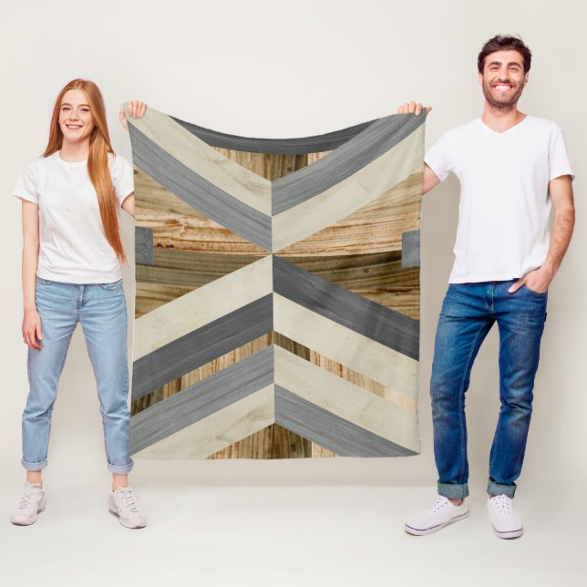 Geometric Inlay Fleece Blanket (In Situ)