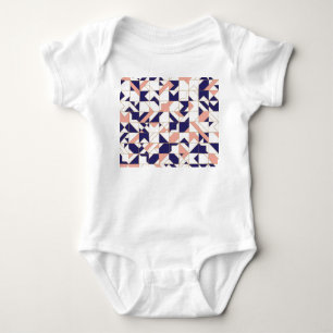 Geometric intricate, vintage modern, seamless patt baby bodysuit