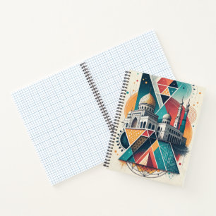 Geometric Islamic Mosque Art with Abstract Shapes Notebook