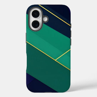 Geometric Jewel Tones iPhone 16 Case