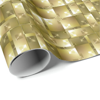 Geometric Jewelled Squares Pattern Wrapping Paper