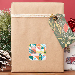 Geometric Jumble Pattern Square Sticker