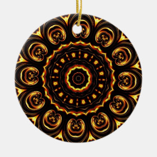 Geometric Kaleidoscope 04 Ceramic Tree Decoration