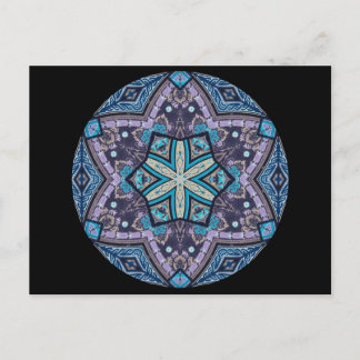 Geometric kaleidoscope Mandala Postcard