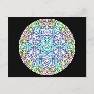 Geometric kaleidoscope Mandala Postcard