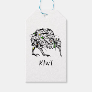 Geometric Koru kiwi Gift Tags