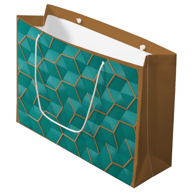 geometric large gift bag (Front Angled)