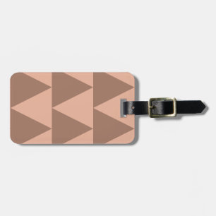 Geometric Large Triangles Mocha Mousse Dusty Pink Luggage Tag