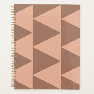 Geometric Large Triangles Mocha Mousse Dusty Pink Planner