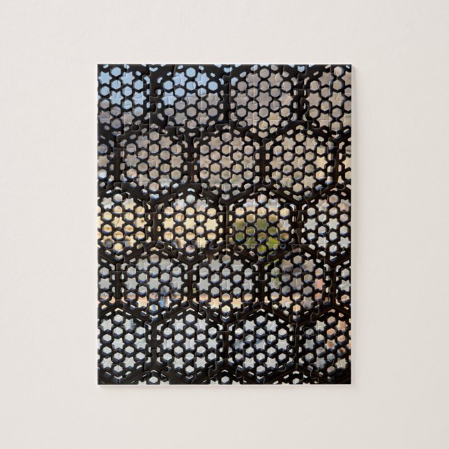 Geometric Lattice window, India Jigsaw Puzzle (Vertical)