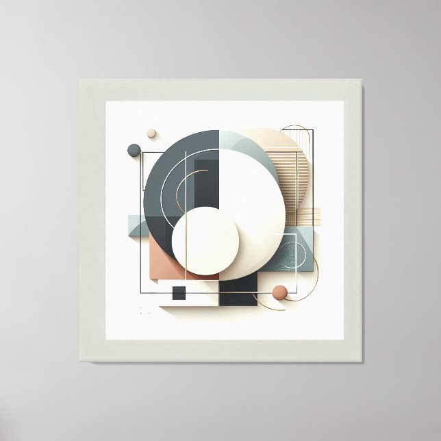 Geometric Layered Harmony Canvas Print (Front)