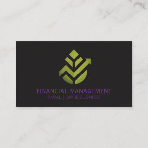 Geometric Leaf Finance Logo Business Card