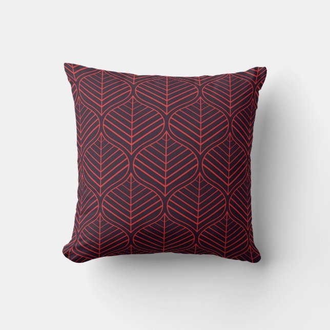 Geometric leaves seamless pattern. Abstract textur Cushion (Front)