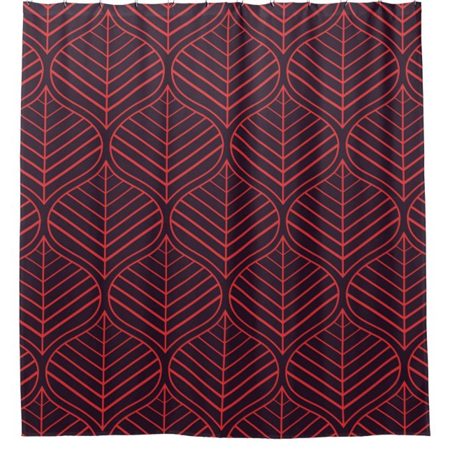 Geometric leaves seamless pattern. Abstract textur Shower Curtain (Front)
