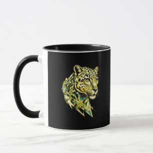 Geometric Leopard Abstract Art Coffee Mug