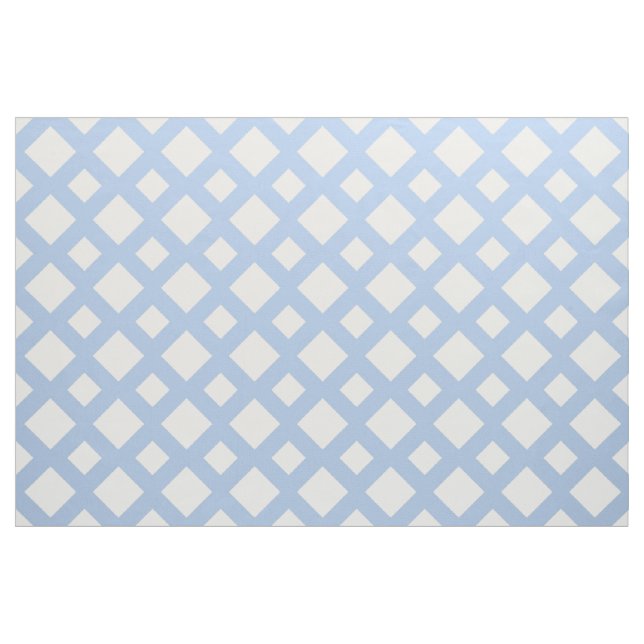 Geometric Light Blue Lattice with White Diamonds Fabric (Fat Quarter)