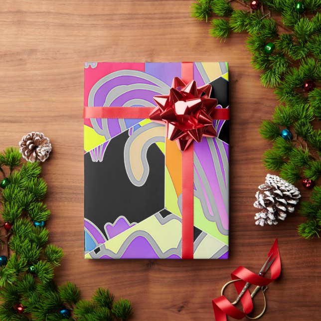 Geometric Lilies  Wrapping Paper (Holiday Gift)