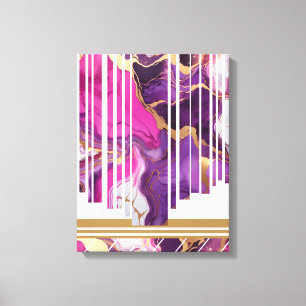 Geometric Line Minimalist Abstract Marble Canvas Print